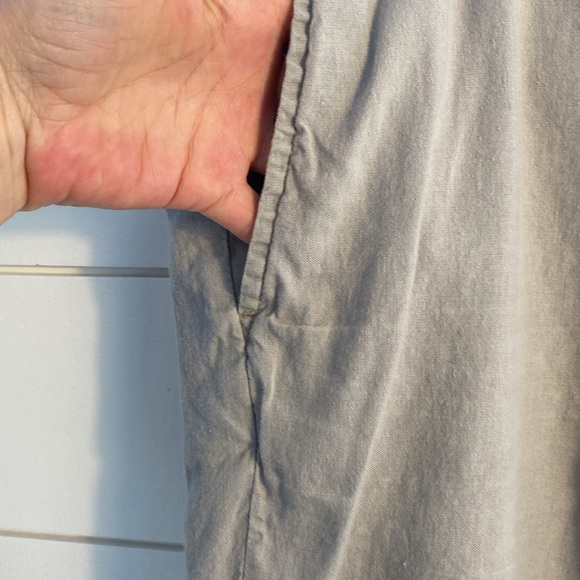 H&M men's size XL grey linen cotton blend Bermuda shorts neutral minimalist - Picture 4 of 8